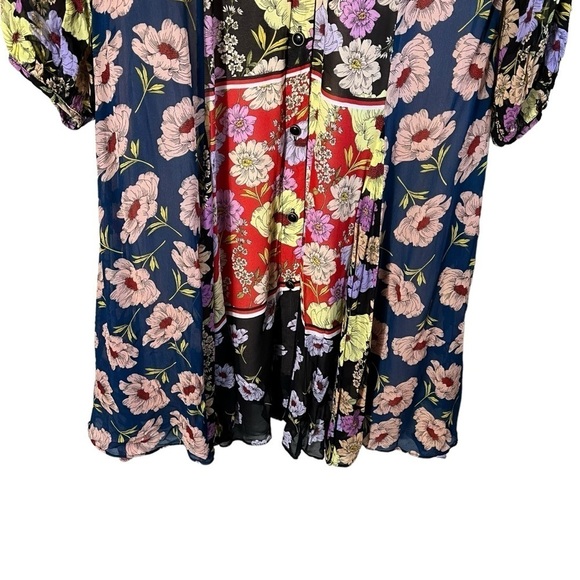 MAEVE x ANTHROPOLOGIE Floral Button Down Gardenia Wrap Dress - Picture 5 of 9